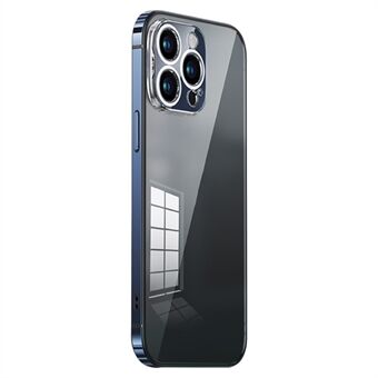 Anti-Drop Slim Telefonfodral för iPhone 14 Pro Max TPU+PC+Metalram Transparent stötsäkert telefonskal