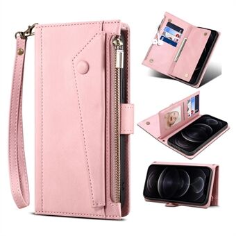 ESEBLE Star Series Läderfodral för iPhone 15, plånbok med dragkedja, RFID-blockerande telefonställ omslag.