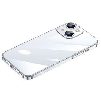 SULADA JINGJIA-serien för iPhone 15, härdat glas, kameraobjektivfilm, telefonväska i hårt PC-material, elektroplätering, genomskinligt telefonfodral.
