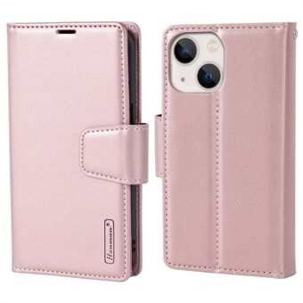 HANMAN Miro2-serien för iPhone 15 är ett avtagbart magnetiskt mobilskal i läder som skyddar mot fall och fungerar som en plånbok och stöd.