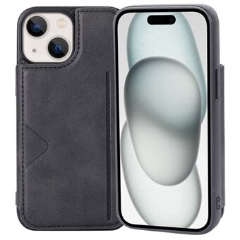 HANMAN Mika-serien för iPhone 15, PU-läderbelagd TPU-fodral med korthållare för mobiltelefon.