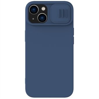 NILLKIN För iPhone 15 Flytande silikon + PC-skydd Skjutkamera lock Telefonfodral Kompatibelt med MagSafe