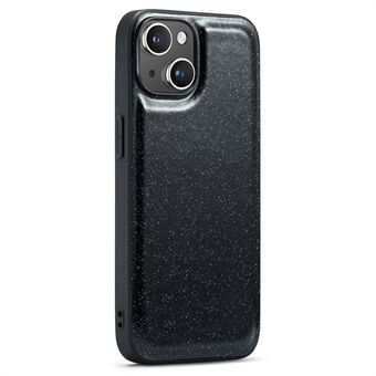 DG.MING För iPhone 15-fodral Dropskydd Glitterläder+PC+TPU Telefonhölje