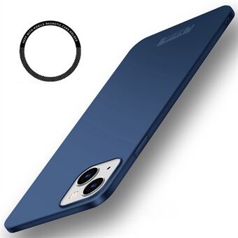 PINWUYO PC-serien för iPhone 15 Plus Mobilskal Matt PC-tunt mobilskydd med magnetisk ringhållare