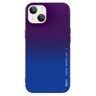 X-LEVEL För iPhone 15 Plus Regnbågsserie Fallskyddande Färgsättning Telefonväska Silikon baksida