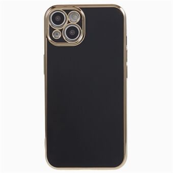 För iPhone 15 Plus 6D elektropläterad, glansig mjuk TPU-skyddande mobilfodral.