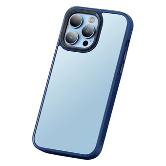 Slim PC + TPU-skal för iPhone 15 Plus, Skin-Touch-matt mobilskydd med metallinsram