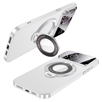 VOERO Anti-Drop Hard PC Case för iPhone 15 Plus Gummibelagd Kickstand-telefonfodral Kompatibelt med MagSafe