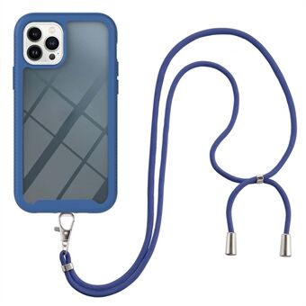 YB PC-serie-4 telefonfodral för iPhone 15 Pro, PC + TPU-stöttåligt baksida med snodd.