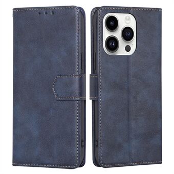 För iPhone 15 Pro Anti-Drop PU-läder Flip Cover RFID-blockerande plånboksstöd för mobiltelefonfodral