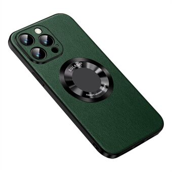 SULADA För iPhone 15 Pro mobilfodral i koaläder textur, PU-läderbelagd TPU-skal, kompatibelt med MagSafe.