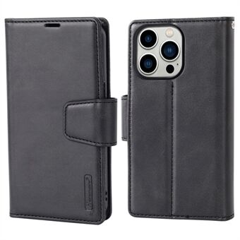HANMAN Miro2-serien för iPhone 15 Pro, PU-läder+TPU-plånboksfodral med avtagbart magnetiskt telefonfodral.