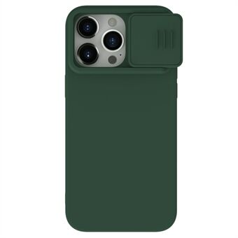 NILLKIN För iPhone 15 Pro Skjutkamera Lock Anti-reptilsk Skyddande Flytande Silikon + PC-telefonfodral