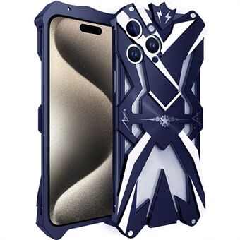 För iPhone 15 Pro hård aluminiumlegeringsskal, anti-repande skyddande mobiltelefonfodral
