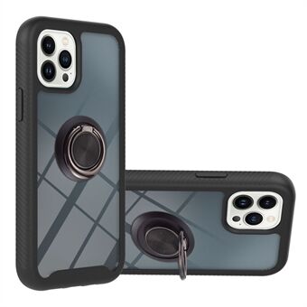 YB PC-serie-5 Ring Kickstand Telefonfodral för iPhone 15 Pro Max, PC+TPU Skyddande skal
