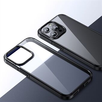 För iPhone 15 Pro Max Crystal Clear Series Anti-fall PC+TPU Mobilfodral Transparent Bakre Skyddande Telefonfodral