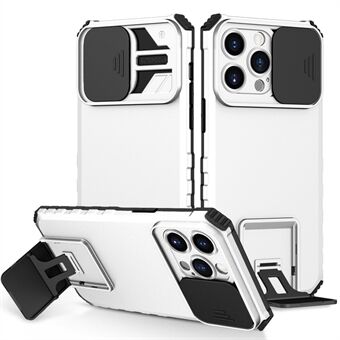 För iPhone 15 Pro Max, Skjutkamera Lock PC+TPU Mobilfodral, Antidrop Kickstand Bakre Skydd
