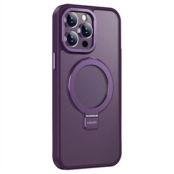 X-LEVEL Kickstand Phone Case för iPhone 15 Pro Max Metallinram+TPU+PC Anti-Fall-överdrag Kompatibel med MagSafe