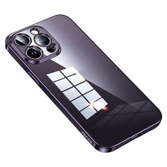 SULADA för iPhone 15 Pro Max Repfri Elektroplätering Rät kant Klar telefonfodral TPU-omslag
