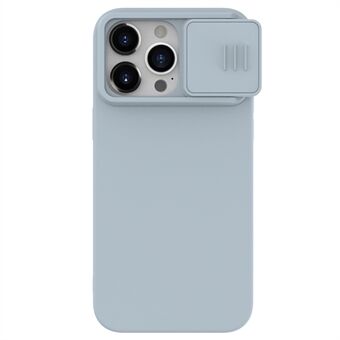 NILLKIN För iPhone 15 Pro Max Skjutkamera Skydd Telefonfodral Flytande Silikon + PC Bakre Skal
