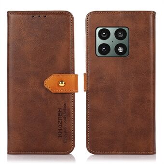 KHAZNEH Hellindat PU- Stand Magnetiskt guldlåsfodral med plånbok för OnePlus 10 Pro 5G