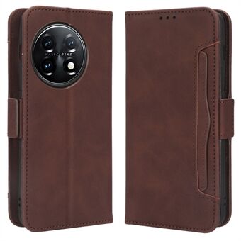 För OnePlus 11 5G PU-läder Stötsäkert telefonfodral Stand Korthållare Magnetic Flip Wallet Mobiltelefonfodral