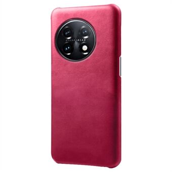 Anti- Scratch telefonfodral för OnePlus 11 5G, PU-läderbelagd PC Calf Textured Shockproof Mobiltelefonfodral
