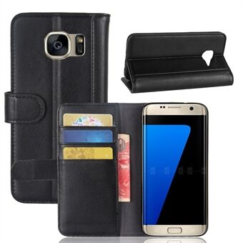For Samsung Galaxy S7 edge SM-G935 Soft Smooth Split Leather Wallet Stand Case Shell