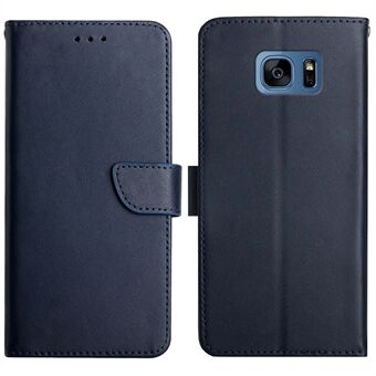 För Samsung Galaxy S7 Edge Nappa Texture Fodral Anti- Scratch Anti-chock plånbok Telefonskal i äkta läder med Stand