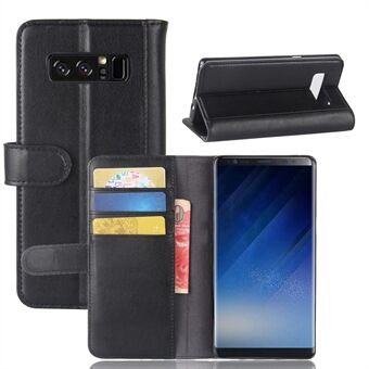 För Samsung Galaxy Note 8 Delad Flip Läder Folio Flip-Plånbok Hopfällbar Ställväska-fodral