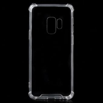 Crystal Clear Acrylic + Flexibel TPU Hybrid Phone Case för Samsung Galaxy S9 G960 - Transparent