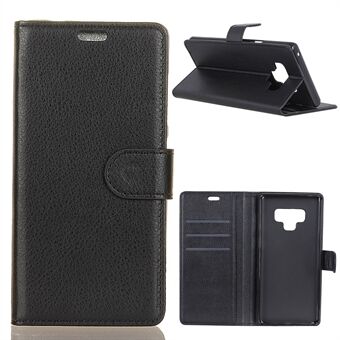 Litchi Grain Wallet Stand Leather Phone Case för Samsung Galaxy Note 9