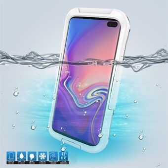 10 m undervattens vattentätt telefonskal för Samsung Galaxy S10 Smuts-/damm-/snösätt fodral