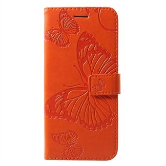 För Samsung Galaxy S10 Plus [Imprint Butterfly] Stand för plånbok