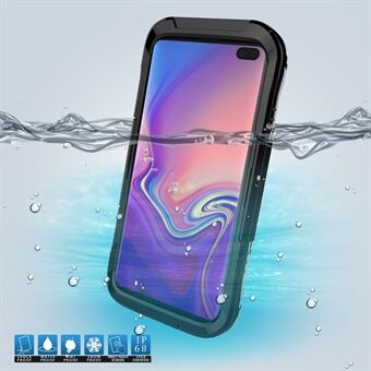 10 m undervattens vattentätt telefonfodral för Samsung Galaxy S10 Plus Smuts-/damm-/snösätt fodral