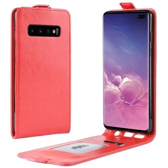 Crazy Horse Vertical Flip Leather Card Holder Case for Samsung Galaxy S10 Plus