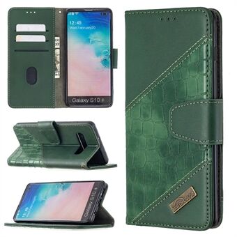 Crocodile Skin Assorted Color Style Leather Plånboksfodral till Samsung Galaxy S10 Plus
