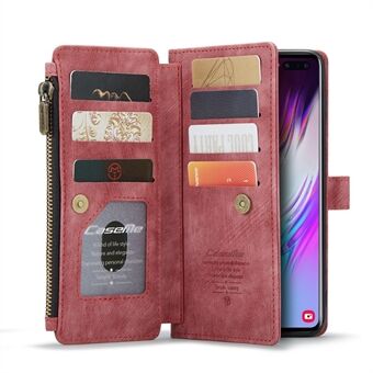 CASEME C30-serien Drop-resistant Folio Flip Stand Plånboksfodral med 10 kortplatser för Samsung Galaxy S10 Plus