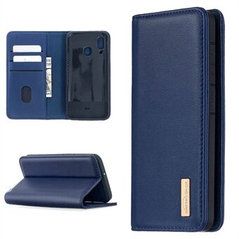 BF06 Avtagbar 2-i-1 Plånboksfodral i äkta läder + TPU-bakfodral till Samsung Galaxy A40