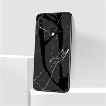 Hybridfodral för telefon med marmormönster i härdat glas till Samsung Galaxy A20e