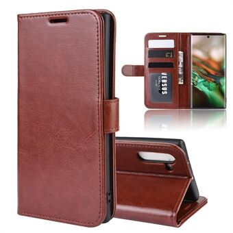 Crazy Horse Texture PU Leather Wallet Flip Phone Stand Case for Samsung Galaxy Note 10/Note 10 5G