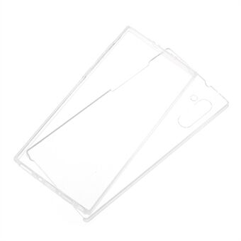 Full täckning Clear Acrylic + TPU Hybrid Phone Cover för Samsung Galaxy Note 10