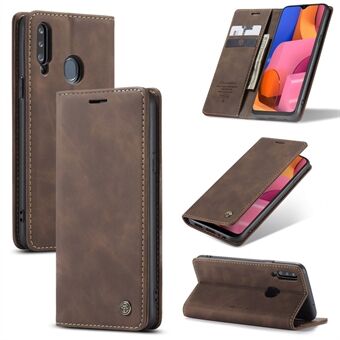 CASEME 013-serien Autoabsorberat plånboksfodral i läder med Stand för Samsung Galaxy A20s