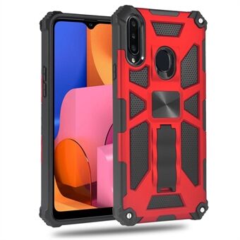 Kickstand Armor PC TPU anti-drop Case with Magnetic Metal Sheet for Samsung Galaxy A20s