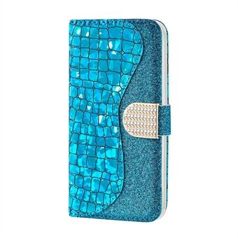 Crocodile Skin Glittery Powder Leather Plånboksfodral till Samsung Galaxy A51 SM-A515