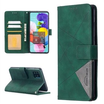 BF05 Geometric Texture plånbok Stand Läderfodral till Samsung Galaxy A51 SM-A515