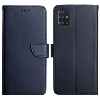 Skyddande telefonfodral Stänksäkert flipfodral äkta läder + inre Stand Nappa Texture plånboksställ för Samsung Galaxy A51 4G SM-A515 / M40S