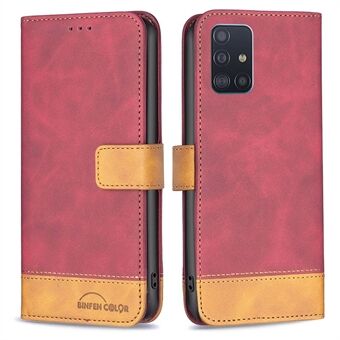 BINFEN COLOR BF Leather Case Series-7 for Samsung Galaxy A51 4G SM-A515, Style 11 Matte Texture PU Leather Case with TPU Inner Case with Wallet and Stand