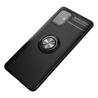 Finger Ring Kickstand TPU Väska till Samsung Galaxy A71 Inbyggd magnetisk skiva