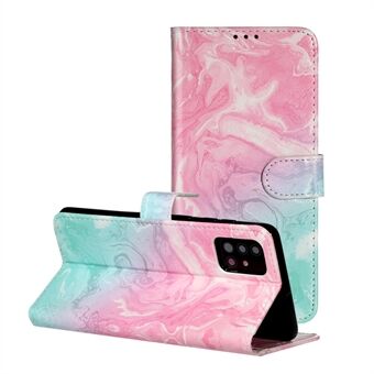 Mönstertryck plånbok Stand skal för Samsung Galaxy A71